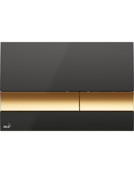 Przycisk sterujący do systemów podtynkowych Alcaplast (czarny-połysk/złoty-połysk) M1728-5