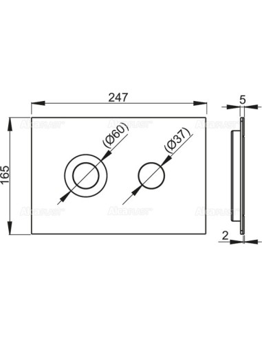 Przycisk sterujący do systemów podtynkowych Alcaplast Flat Alunox Turn TURN-INOX 