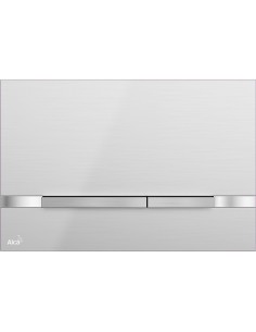Przycisk sterujący do systemów podtynkowych Alcaplast Flat (stal nierdzewna-półmat/połysk) STRIPE-INOX