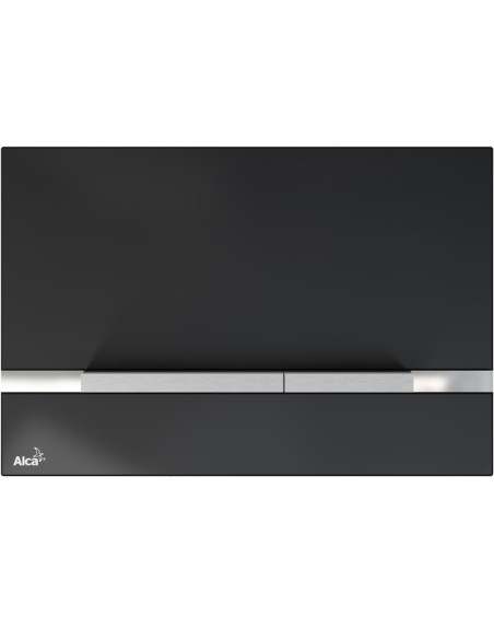 Alcaplast Przycisk sterujący do systemów podtynkowych (szkło-czarny) STRIPE-GL1204