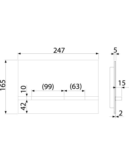 Alcaplast Przycisk sterujący do systemów podtynkowych (szkło-biały) STRIPE-GL1200