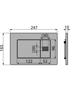 Alcaplast Przycisk sterujący do systemów podtynkowych sterowany sensorem ANTIVANDAL M279SB (zasilanie bateryjne) 2
