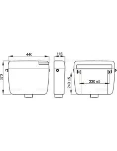 Alcaplast Alca UNI zbiornik WC START/STOP A94 2