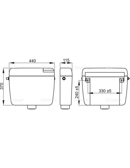 Alcaplast Alca UNI zbiornik WC START/STOP A94