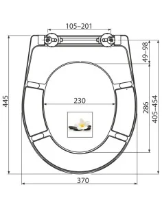 Alcaplast Deska sedesowa wolnoopadająca Softclose, duroplast  A604 FLOWER 2
