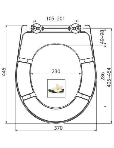 Alcaplast Deska sedesowa wolnoopadająca Softclose, duroplast  A604 FLOWER