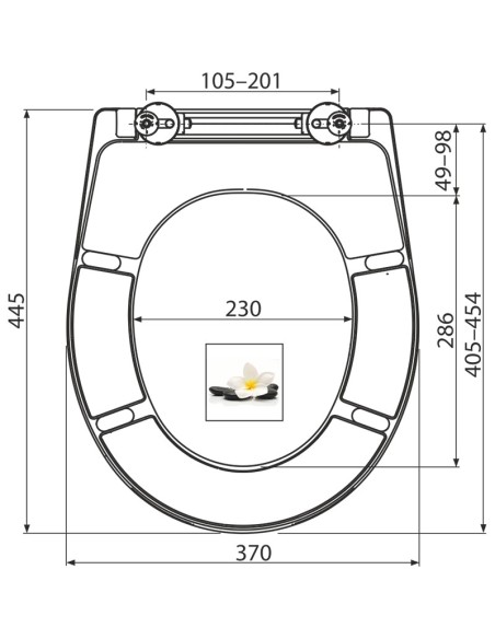 Alcaplast Deska sedesowa wolnoopadająca Softclose, duroplast  A604 FLOWER