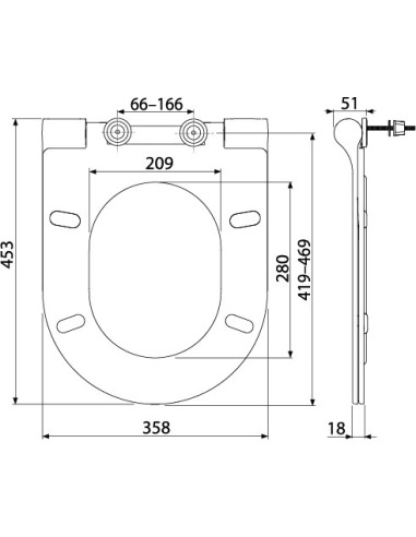 Alcaplast Deska sedesowa wolnoopadająca SLIM Softclose A67SLIM