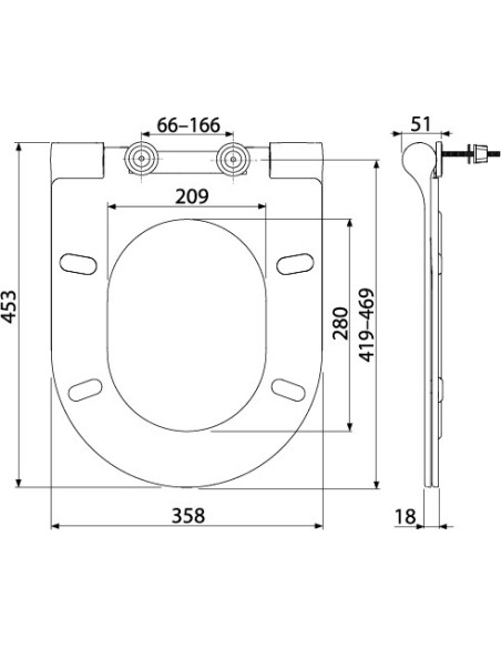 Alcaplast Deska sedesowa wolnoopadająca SLIM Softclose A67SLIM