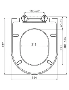 Alcaplast Deska sedesowa wolnoopadająca Softclose, duroplast A674S 2