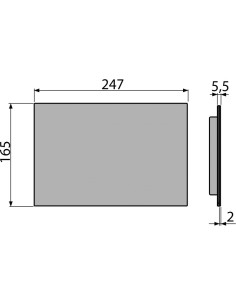 Alcaplast Pokrywa do systemów podtynkowych alunox-mat P120 2