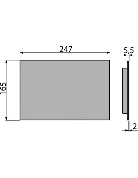 Alcaplast Pokrywa do systemów podtynkowych alunox-mat P120