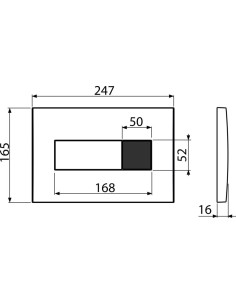 Alcaplast Przycisk sterujący do systemów podtynkowych sterowany sensorem, biały-połysk (zasilanie bateryjne) M370SB 2