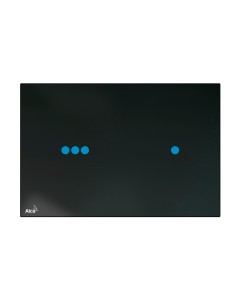Alcaplast Przycisk sterujący do systemów podtynkowych  z podświtlaniem (szkło-czarny) NIGHT LIGHT-3-SLIM