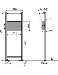 Alcaplast Rama montażowa do baterii podtynkowej A104PB/1120 2