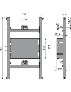 Alcaplast Rama montażowa do baterii podtynkowej w konstrukcjach gipsowo-kartonowych A117PB 2