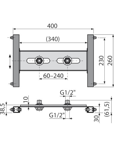 Alcaplast Rama montażowa do baterii w konstrukcjach gipsowo-kartonowych A117B