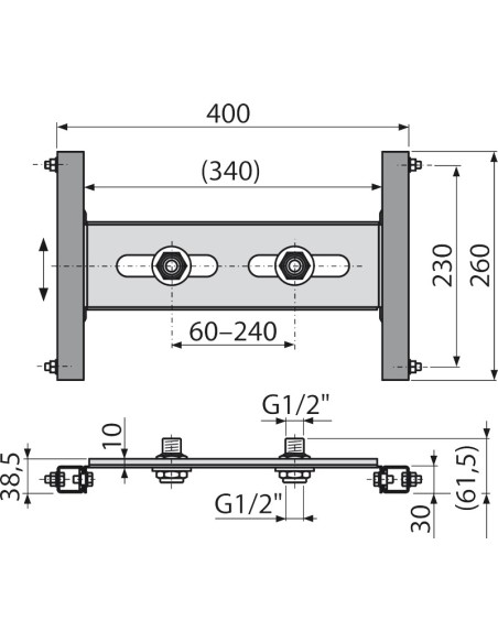 Alcaplast Rama montażowa do baterii w konstrukcjach gipsowo-kartonowych A117B