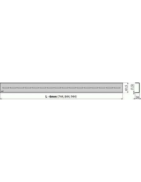 Alcaplast Ruszt do odwodnienia liniowego (stal nierdzewna-połysk) ROUTE-750L