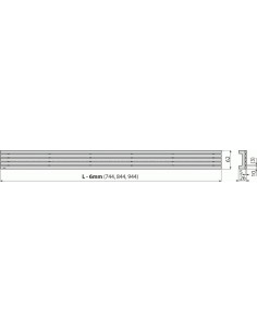 Alcaplast Ruszt do odwodnienia liniowego (stal nierdzewna-mat) STREAM-750M 2