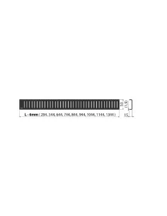 Alcaplast Ruszt do odwodnienia liniowego (czarny-mat) PURE-550BLACK 2
