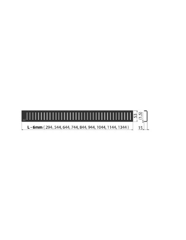 Alcaplast Ruszt do odwodnienia liniowego (czarny-mat) PURE-550BLACK