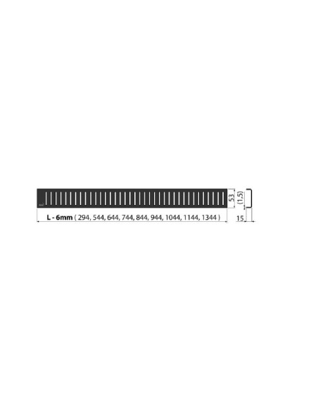 Alcaplast Ruszt do odwodnienia liniowego (czarny-mat) PURE-550BLACK