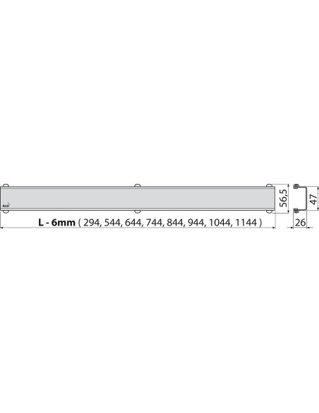 Alcaplast Ruszt do odwodnienia liniowego APZ6, APZ106 (Stal nierdzewna mat)DESIGN-300MN