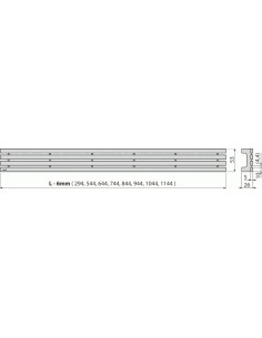 Alcaplast Ruszt do odwodnienia liniowego (stal nierdzewna-mat) DESIGN-300MN 2