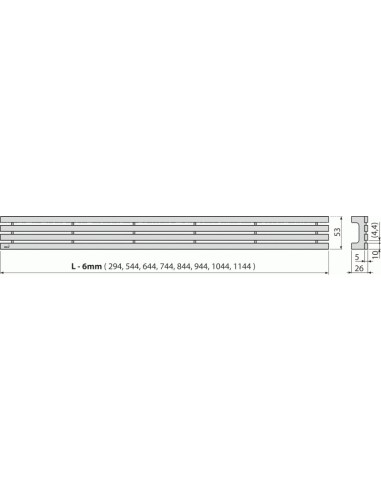 Alcaplast Ruszt do odwodnienia liniowego (stal nierdzewna-mat) DESIGN-300MN