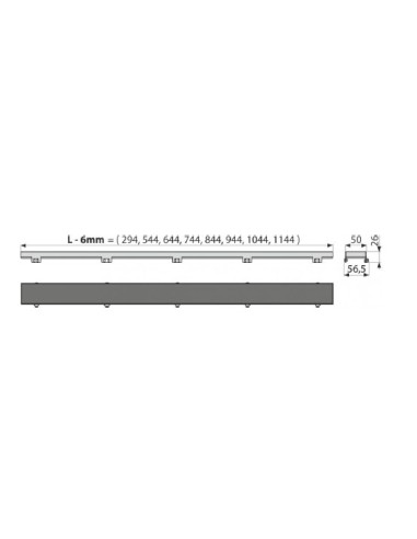 Alcaplast Ruszt do wypełnienia płytkami INSERT-850