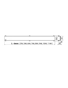 Alcaplast GLASS Ruszt do odwodnienia liniowego APZ6, APZ106 (Szkło białe) GL1200-550 2