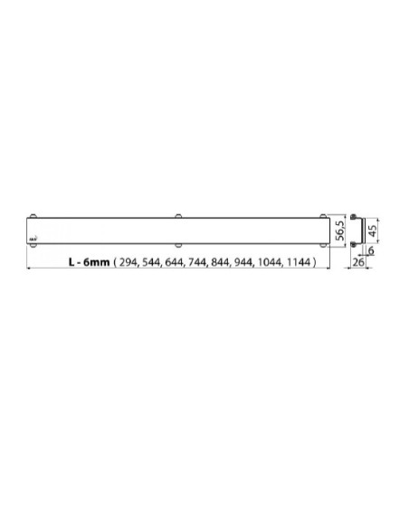 Alcaplast GLASS Ruszt do odwodnienia liniowego APZ6, APZ106 (Szkło białe) GL1200-550