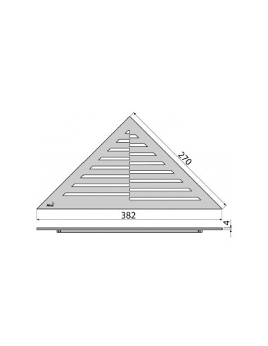Alcaplast Ruszt do odwodnienia narożnego (Stal nierdzewna mat) TIME