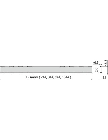 Alcaplast Ruszt do odwodnienia liniowego (stal nierdzewna-mat) SOLID-550M