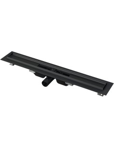 Alcaplast LOW-Odwodnienie liniowe z obramowaniem dla rusztu perforowanego, czarny-mat APZ101BLACK-550