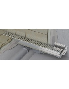 ALCAPLAST Odpływ podłogowy z obramowaniem do perforowanego rusztu i nastawnym kołnierzem do ściany APZ4 Flexible 750 2