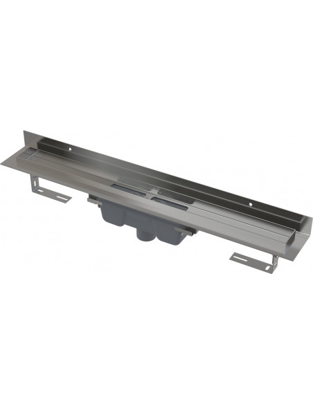 Alcaplast Wall Low - Odpływ podłogowy z obramowaniem do rusztu pełnego i kołnierzem przymocowanym do ściany APZ116-950