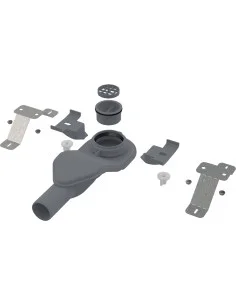 Alcaplast Wall Low - Odpływ podłogowy z obramowaniem do rusztu pełnego i kołnierzem przymocowanym do ściany APZ116-1150