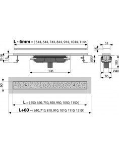 Alcaplast Antivandal -  Odpływ podłogowy z rusztem Buble, odpływ pionowy APZ1011-300 2