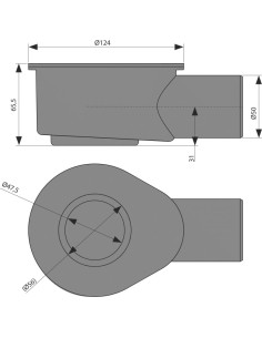 Alcaplast Syfon mocno obniżony DN40 do odwodnienia liniowewgo APZ2012, APZ2022, P142 2