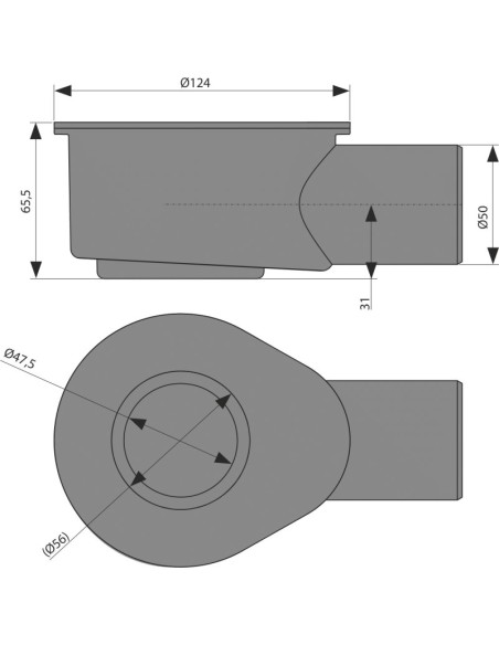 Alcaplast Syfon mocno obniżony DN40 do odwodnienia liniowewgo APZ2012, APZ2022, P142