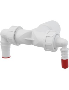 Alcaplast Podwójne kolano DN40/32/ 17-23 z zaworem zwrotnym, P155Z