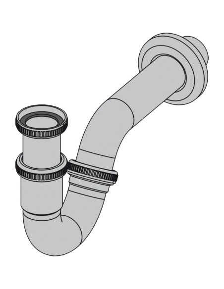 Alcaplast Syfon do bidetu DN32 metalowy A45E