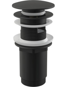Alcaplast Spust umywalki click/clack 5/4" metalowy z przelewem, duży korek, BIAŁY, A392B