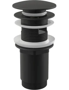 Alcaplast Spust umywalki click/clack 5/4" metalowy z przelewem, duży korek, BIAŁY, A392B