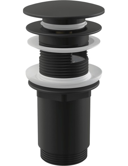 Alcaplast Spust umywalki click/clack 5/4" metalowy z przelewem, duży korek, BIAŁY, A392B