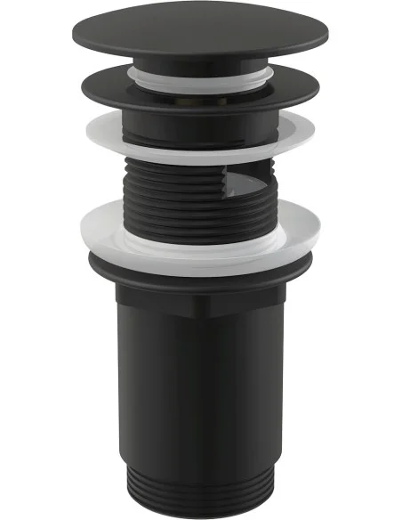 Alcaplast Spust umywalki click/clack 5/4" metalowy z przelewem, duży korek, BIAŁY, A392B