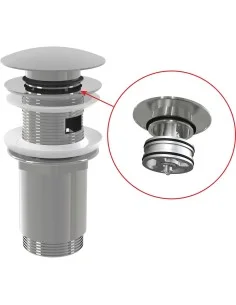 Alcaplast Spust umywalki click/clack 5/4" metalowy z przelewem, duży korek, A392