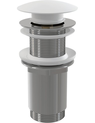 Alcaplast Spust umywalki click/clack 5/4" metalowy bez przelewu, duży korek, do umywalek szklanych i z tworzywa, A395